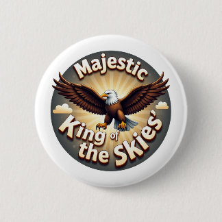 Badge Rond 5 Cm Majestic King of the Skies