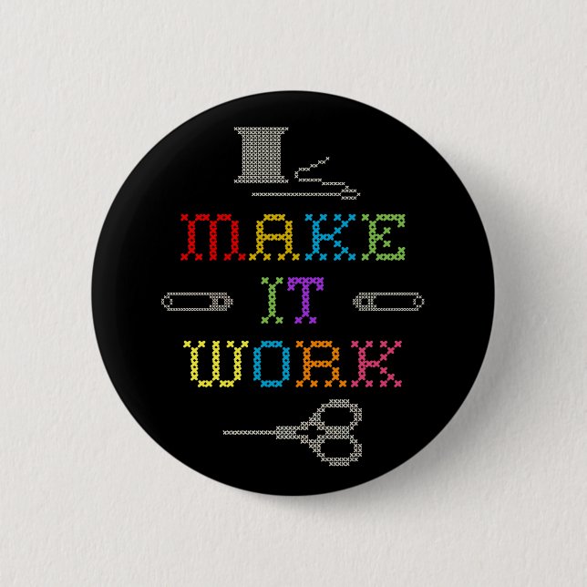 Badge Rond 5 Cm Make It Work Fashion (Devant)