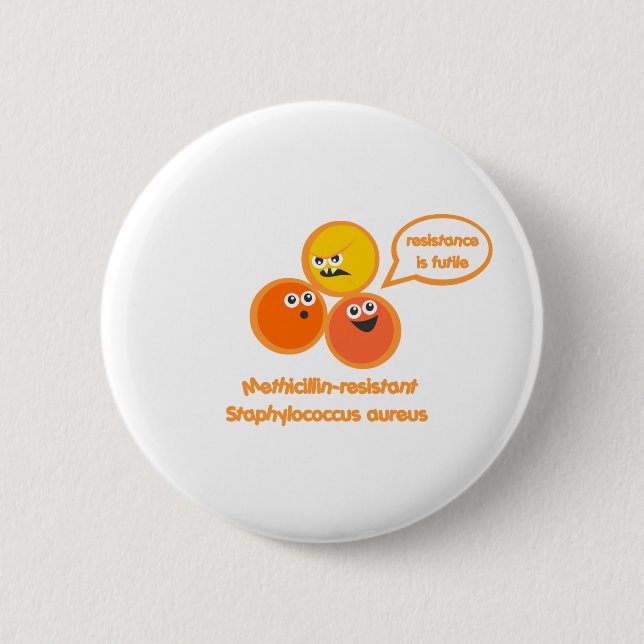 Badge Rond 5 Cm Mal MRSA (Devant)