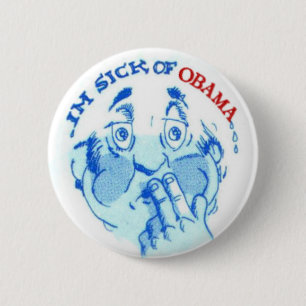 Badge Rond 5 Cm Malade d'Obama