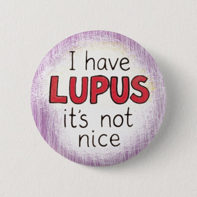 Badge Rond 5 Cm Maladie auto-immune du lupus (Devant)