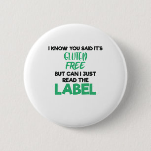 Badge Rond 5 Cm Maladie Celiaque Gluten Libre Lire Le Étiquette G