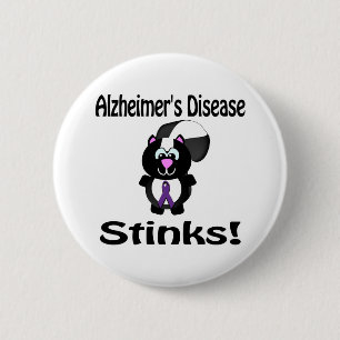 Badge Rond 5 Cm Maladie d'Alzheimer Puisse Sensibilisation à la pe
