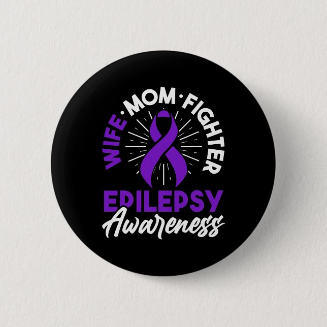 Badge Rond 5 Cm Maladie de sensibilisation à l'épilepsie Fun Epile (Devant)