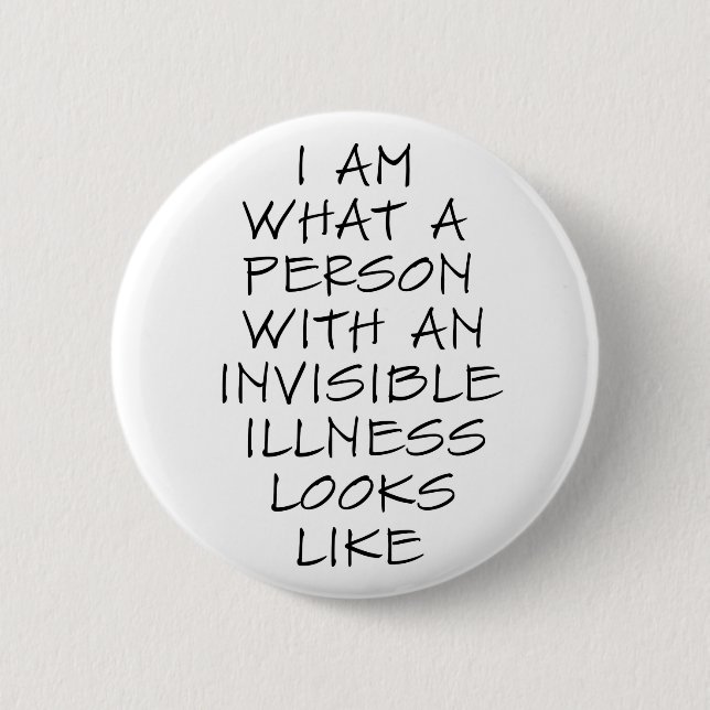 Badge Rond 5 Cm Maladie invisible (Devant)
