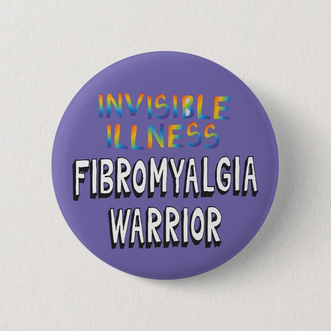 Badge Rond 5 Cm Maladie invisible Fibromyalgia Insigne de pin du g (Devant)