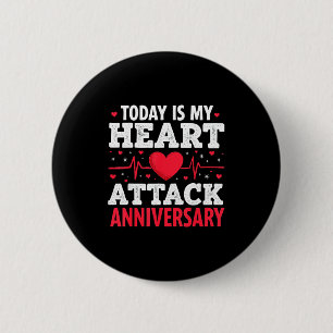 Badge Rond 5 Cm Maladies cardiaques ouvertes Anniversaire de crise