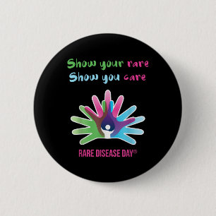 Badge Rond 5 Cm Maladies rares Sensibilisation jour Soutien aux ma
