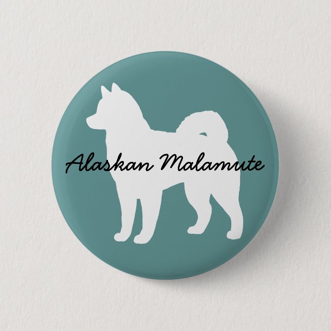 Badge Rond 5 Cm Malamute d'Alaska (Devant)