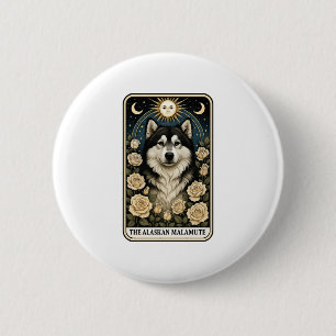 Badge Rond 5 Cm Malamute d'Alaska