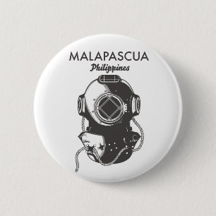 Badge Rond 5 Cm Malapascua Philippines Affiche de voyage plongée