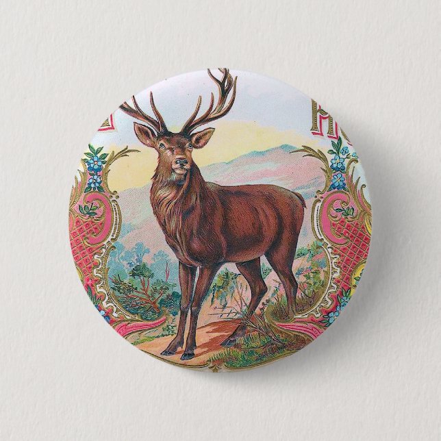 Badge Rond 5 Cm Mâle vintage (Devant)