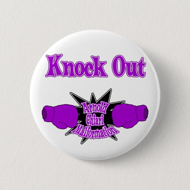 Badge Rond 5 Cm Malformation d'Arnold Chiari (Devant)