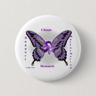 Badge Rond 5 Cm Malformation de Chiari : Chiari dessus !