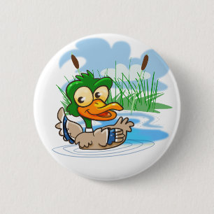 Badge Rond 5 Cm Mallard Duck