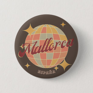 Badge Rond 5 Cm Mallorca Espagne vacances souvenir rétro pin