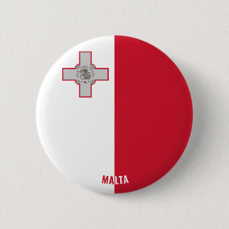 Badge Rond 5 Cm Malte Drapeau charmant patriotique
