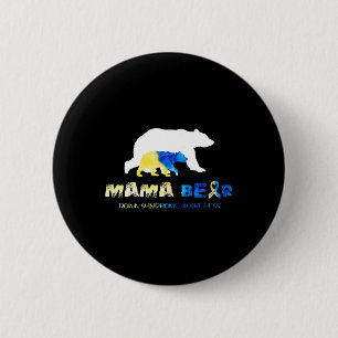 Badge Rond 5 Cm Mama Bear Down Syndrome Sensibilisation Survivants