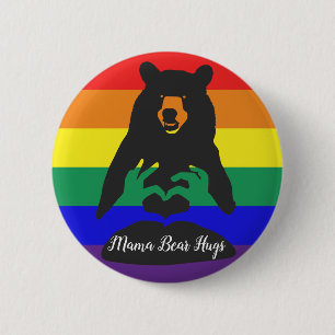 Badge Rond 5 Cm Mama Bear Hugues