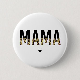 Badge Rond 5 Cm Mama Cheetah imprimer typographie Cadeaux pour mam