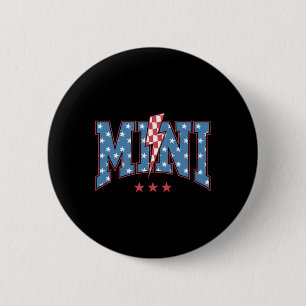 Badge Rond 5 Cm Mama Dada Mini 4 juillet Famille Américaine Assort