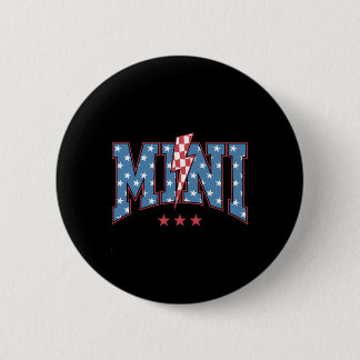Badge Rond 5 Cm Mama Dada Mini 4 juillet Famille Américaine Assort