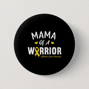Badge Rond 5 Cm Mama D'Un Héros Guerrier Sensibilisation Au Cancer
