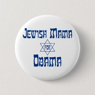 Badge Rond 5 Cm Mama juive pour Obama Star Buttons