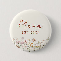 Mama Maman Etabli Baby shower Fleur sauvage