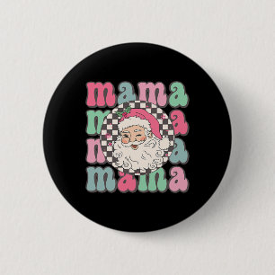 Badge Rond 5 Cm Mama (maman) Noël Rétro