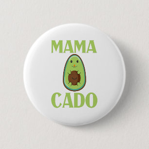 Badge Rond 5 Cm Mamacado Funny Cute Avocado Fête des mères Cadeau