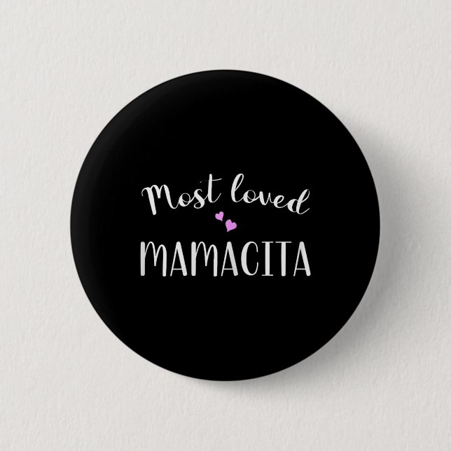 Badge Rond 5 Cm Mamacita Coeurs mignons les plus aimés (Devant)