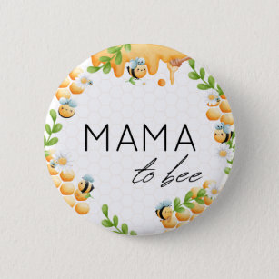 Badge Rond 5 Cm Maman à Bee Honey Bumble Bee Baby shower