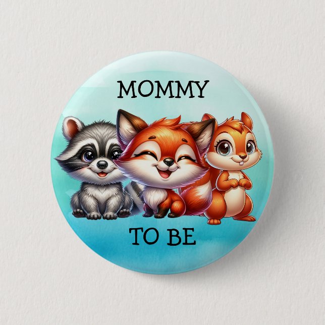 Badge Rond 5 Cm Maman à être | Baby shower des créations forestièr (Devant)