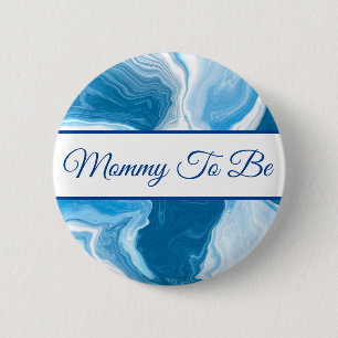 Badge Rond 5 Cm Maman à être Bouton Baby shower du garçon