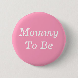 Badge Rond 5 Cm Maman à être rose et blanc Baby shower