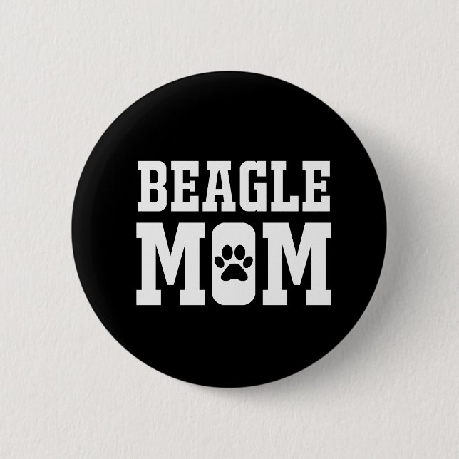 Badge Rond 5 Cm maman beagle (Devant)