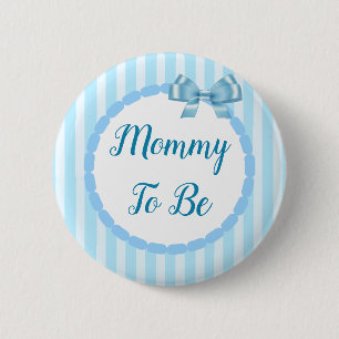 Badge Rond 5 Cm Maman bleue de baby shower à être