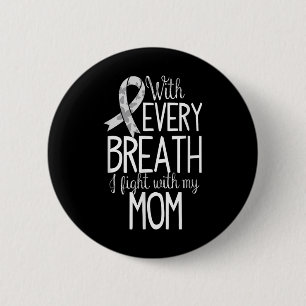 Badge Rond 5 Cm Maman Cancer du poumon Sensibilisation T Chemise F