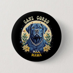 Badge Rond 5 Cm Maman Cane Corso