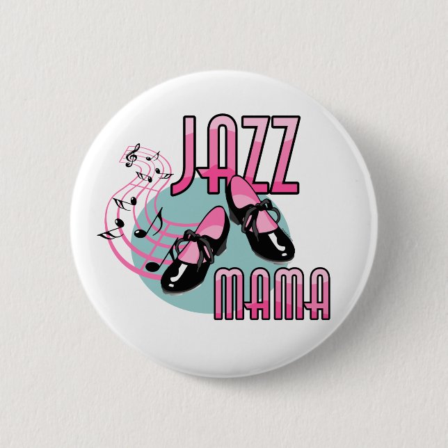 Badge Rond 5 Cm Maman claquettes de jazz (Devant)