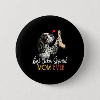 Badge Rond 5 Cm Maman cocker spaniel maman de chien drôle fête des