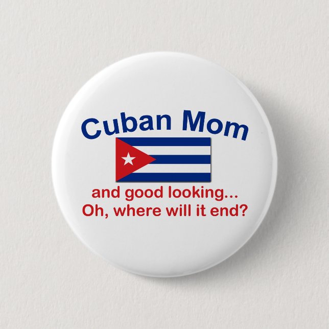 Badge Rond 5 Cm Maman cubaine belle (Devant)