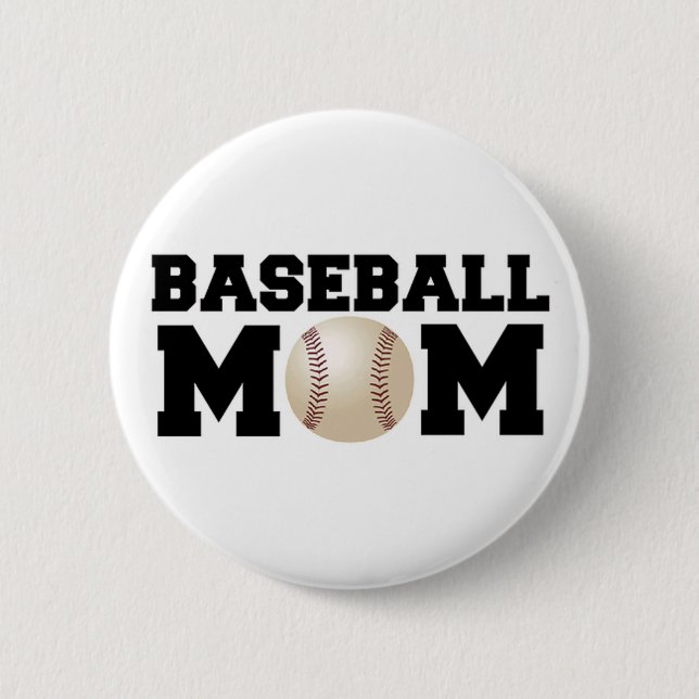 Badge Rond 5 Cm Maman de base-ball (Devant)