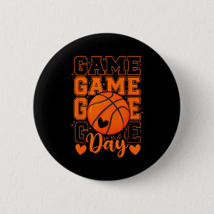 Badge Rond 5 Cm Maman de basket jour de match drôle joueur de bask