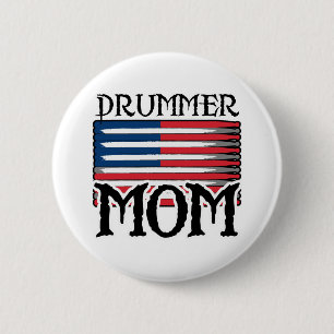 Badge Rond 5 Cm Maman de batteur