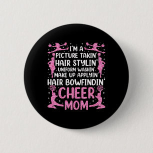 Badge Rond 5 Cm Maman de cheerleading Cheer Je suis une preneuse d