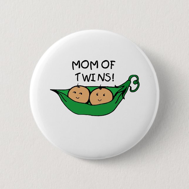 Badge Rond 5 Cm Maman de cosse jumelle (Devant)