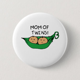 Badge Rond 5 Cm Maman de cosse jumelle