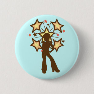 Badge Rond 5 Cm Maman de disco